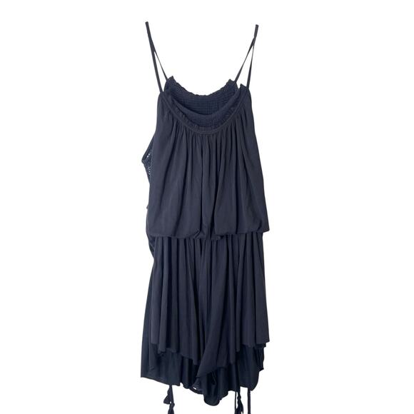 Free People Dust in the Wind Romper Dark Gray Size Medium - Picture 5 of 8